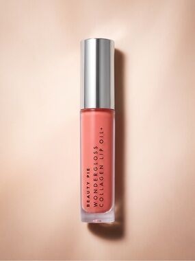 Beauty Pie Wondergloss Collagen Lip Oil+ Pink Coral Hydrating Lip Gloss